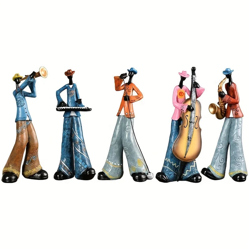 Creative American Bandstand Decoration - Musical Instrument Sculpture for Living Room, Entrance and Study