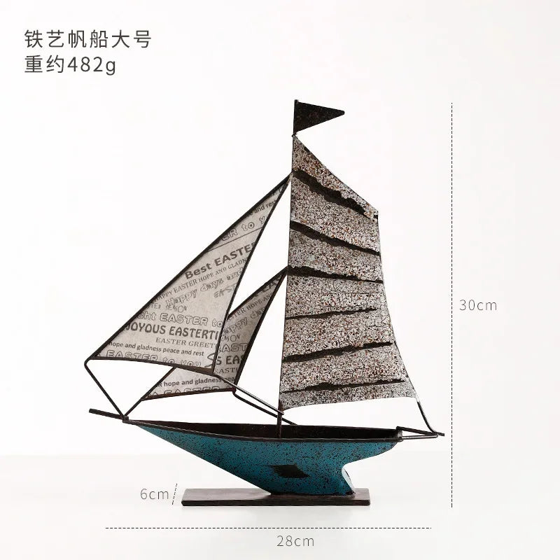 Modern Sailing Decorations Are Smooth Sailing Creative American Living Room TV Wine Cabinet Office Desktop Home Decorations