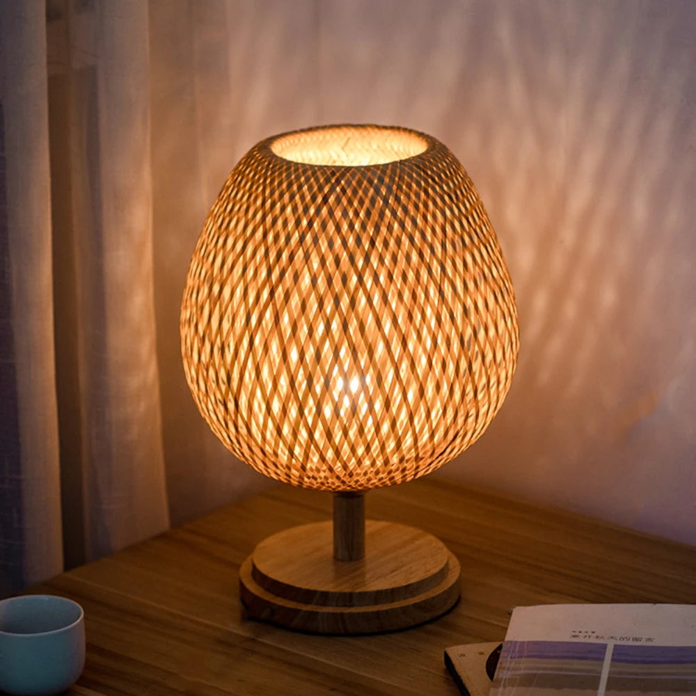 Handmade Bamboo Lamp - Natural Elegance and Warmth