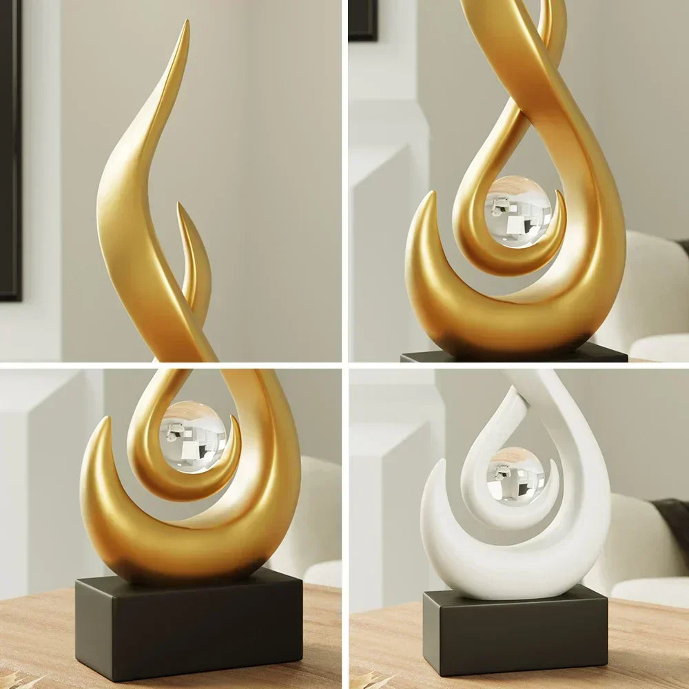 Creative Living Room Decoration Abstract Sculpture Ceramic Statue Home Decoration Accessories Home Decor Bookshelf Decor Gift