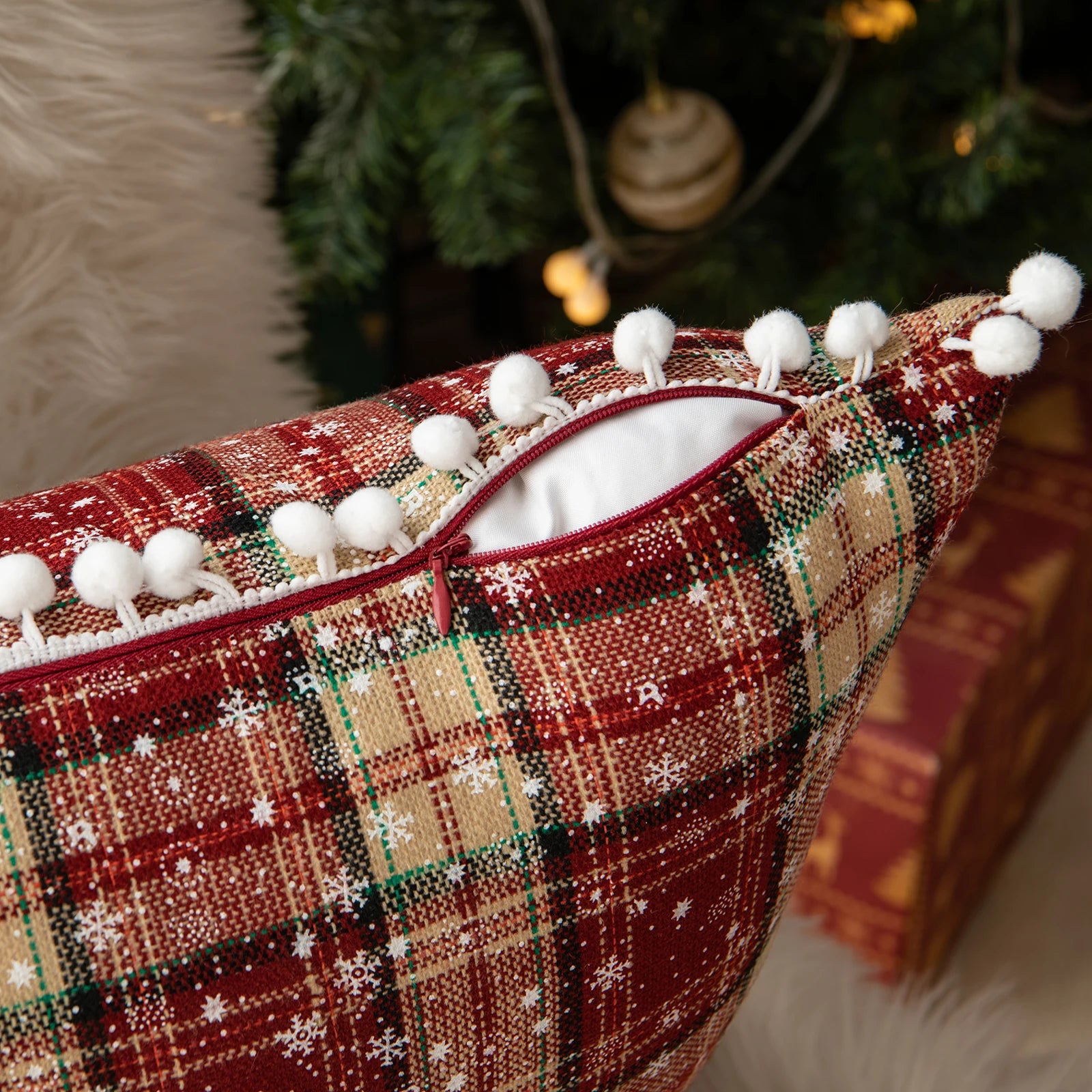 Scottish plaid Christmas pillowcases