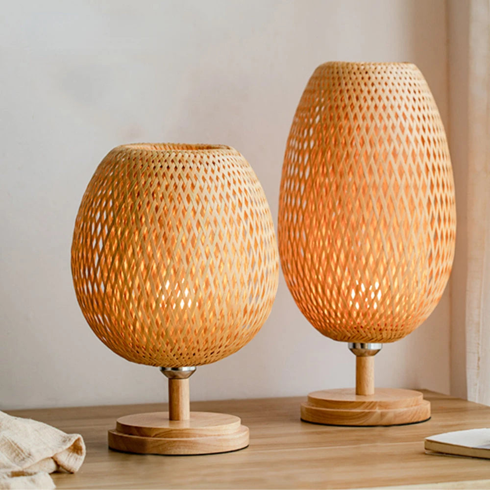 Handmade Bamboo Lamp - Natural Elegance and Warmth