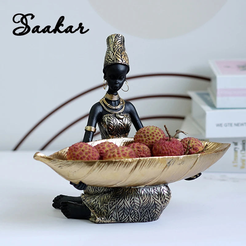 Object Holder, Exotic Black African Woman.