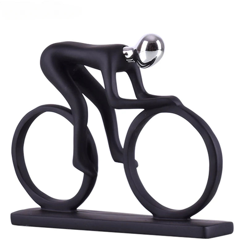 Resin Cyclist Sculpture - Elegance and Movement for Your Decoration