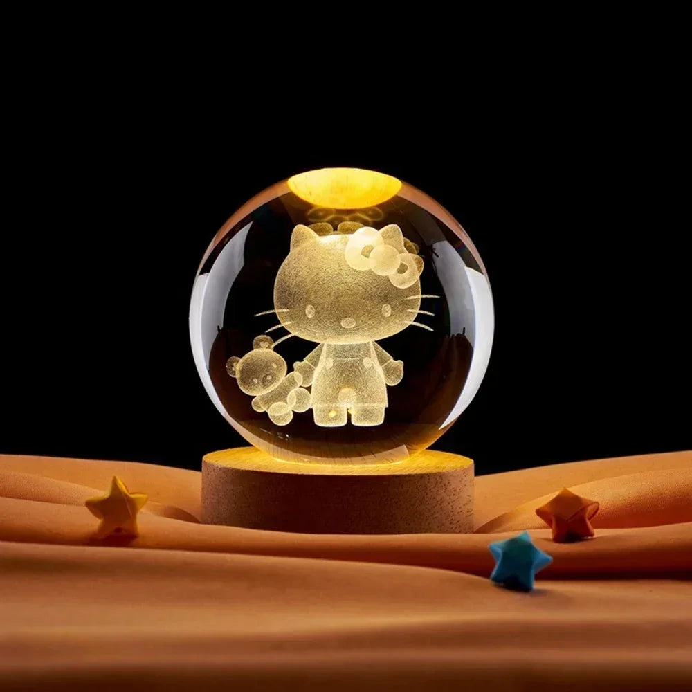 Children's 3D Crystal Planetary Lamp with Characters